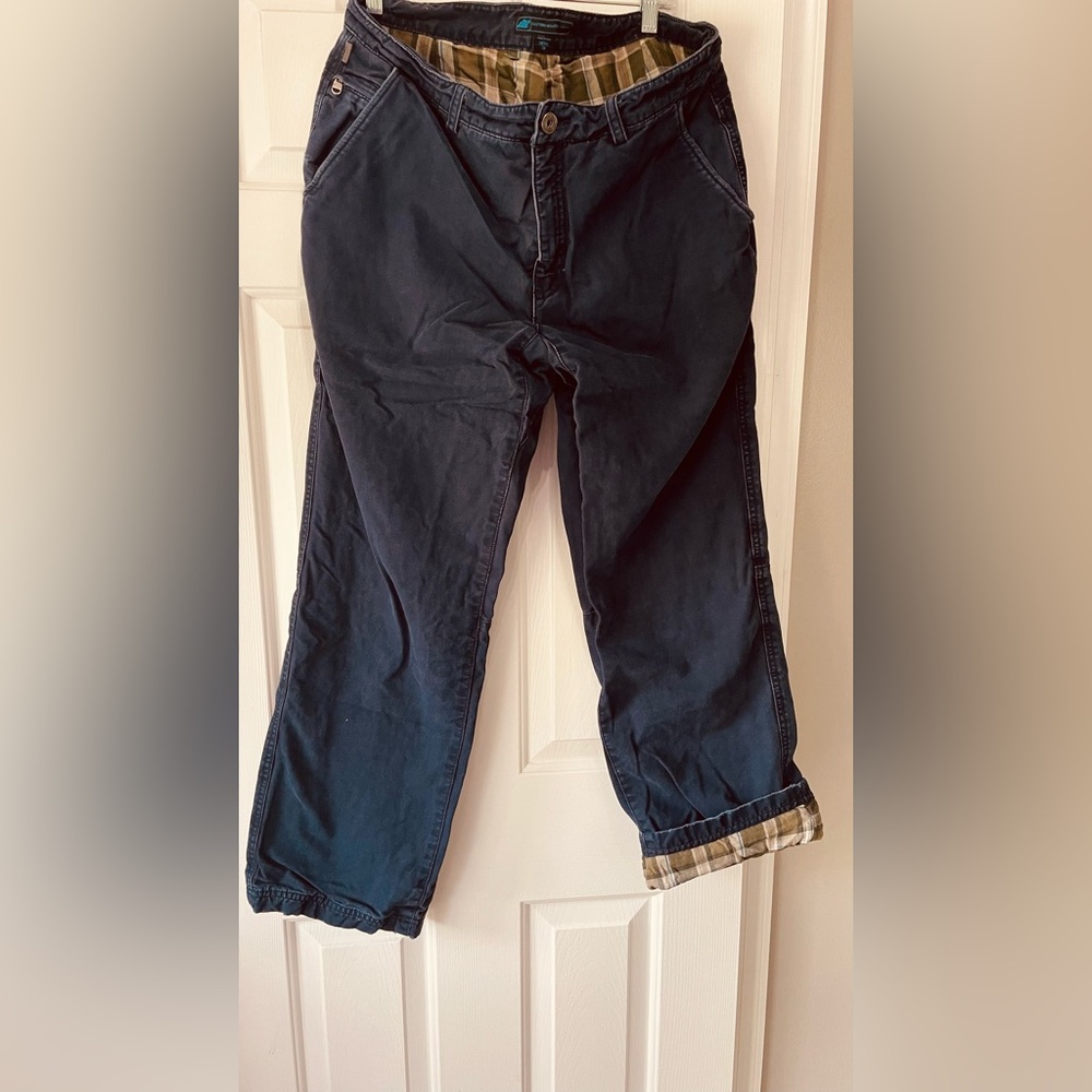 Eastern mountain sports men’s flannel lined cargo pants